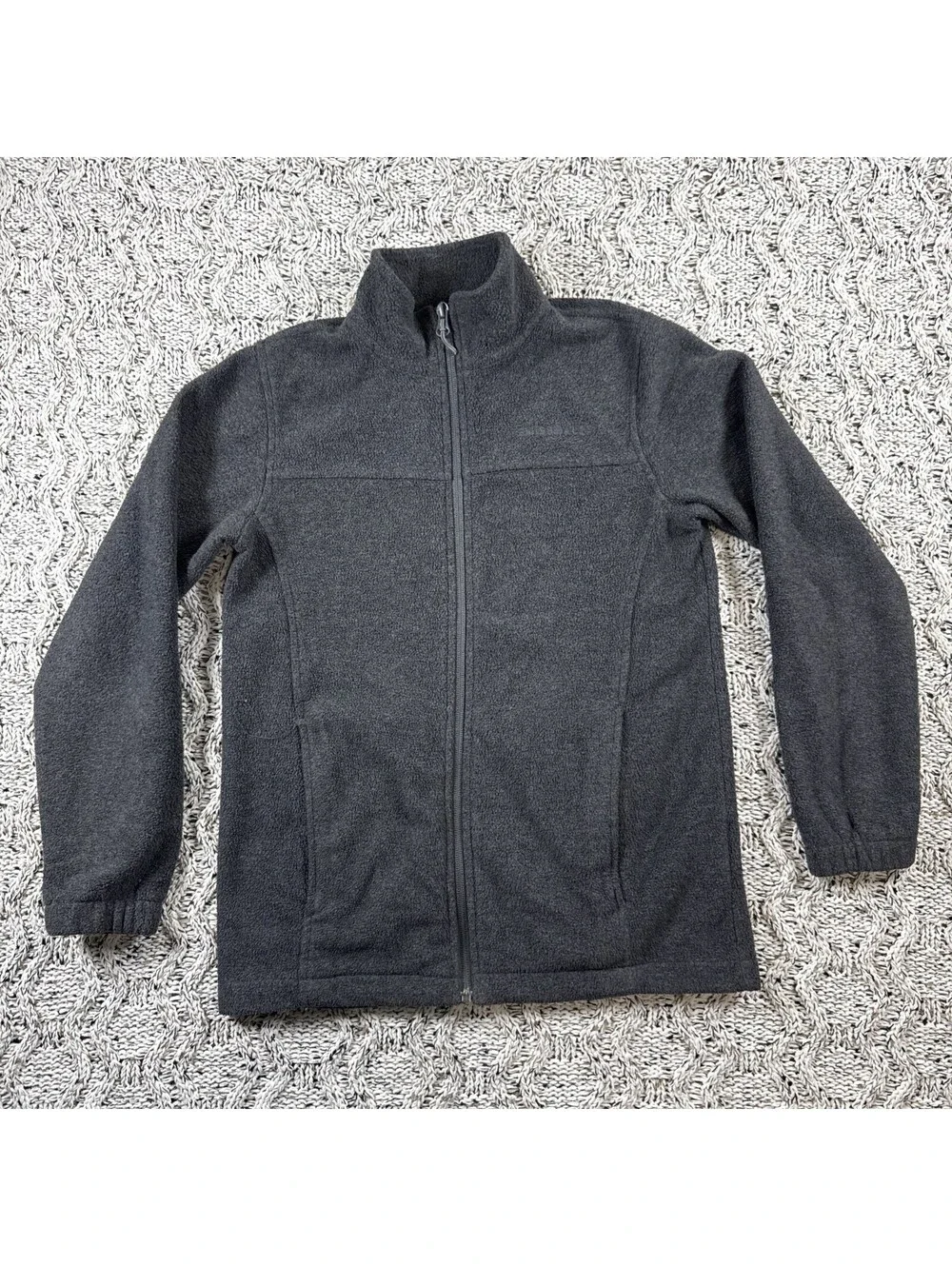 Swiss Alps Boys Full Zip Performance Sweater Jacket Navy Blue Size 8-10 Outdoor